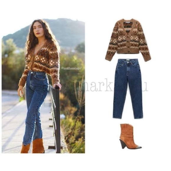 ZARA KNIT JACQUARD CARDIGAN - Picture 10 of 11